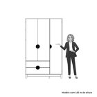 Guarda-roupa Infantil 3 Portas E 2 Gavetas Kid Em Mdf Cinamom