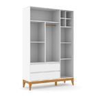 Guarda Roupa Infantil 3 Portas E 2 Gavetas Nature Clean - Mat