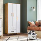 Guarda Roupa Infantil 3 Portas E 2 Gavetas Retrô Lunare Natur