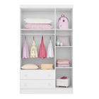 Guarda Roupa Infantil 3 Portas E 2 Gavetas Sonhar Q01 - Amare