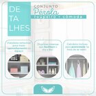 Guarda-roupa Infantil 3 Portas E 4 Gavetas 220cm Pérola Branc