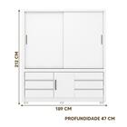 Guarda Roupa Infantil 3 Portas E 6 Gavetas 1.89m Branco Rosa