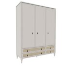 Guarda Roupa Infantil 3 Portas Tudor Plus Branco