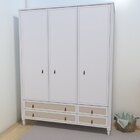 Guarda Roupa Infantil 3 Portas Tudor Plus Branco