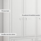 Guarda Roupa Infantil 3 Portas Versailles Branco