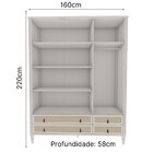 Guarda Roupa Infantil 4 Gavetas Tudor Plus Areia