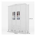 Guarda Roupa Infantil 4 Portas 2 Gavetas 100% Mdf Colonial I0