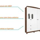 Guarda Roupa Infantil 4 Portas 2 Gavetas 100% Mdf Fofura Perm