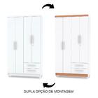 Guarda Roupa Infantil 4 Portas 2 Gavetas 103cm Aline V02 Flex