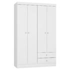 Guarda Roupa Infantil 4 Portas 2 Gavetas 1044 Louise Branco -