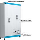 Guarda Roupa Infantil 4 Portas 2 Gavetas 4 Nichos Âmbar - Bra