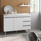 Guarda Roupa Infantil 4 Portas 2 Gavetas Aquarela Baby Branco