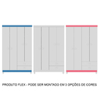 Guarda Roupa Infantil 4 Portas 2 Gavetas Aquarela Baby Branco