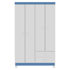 Guarda Roupa Infantil 4 Portas 2 Gavetas Aquarela Baby Branco