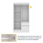 Guarda Roupa Infantil 4 Portas 2 Gavetas Com Pés 108cm Oregon