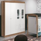 Guarda-roupa Infantil 4 Portas 2 Gavetas Danny Móveis Reller