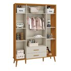 Guarda Roupa Infantil 4 Portas 2 Gavetas Isis  Areia/savana