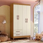 Guarda Roupa Infantil 4 Portas 2 Gavetas Mágico Carvalho Grif