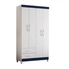 Guarda Roupa Infantil 4 Portas 2 Gavetas Mágico Flex Color Br