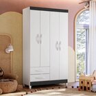 Guarda Roupa Infantil 4 Portas 2 Gavetas Mágico Flex Color Br