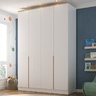 Guarda Roupa Infantil 4 Portas 2 Gavetas Mdf Sky Branco/olmo
