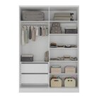 Guarda Roupa Infantil 4 Portas 2 Gavetas Mdf Sky Branco/olmo