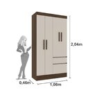 Guarda Roupa Infantil 4 Portas 2 Gavetas Oregon Tcil Móveis