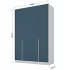 Guarda Roupa Infantil 4 Portas 2 Gavetas Sky Branco/azul