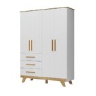 Guarda Roupa Infantil 4 Portas 3 Gavetas 100% Mdf Kakau Retrô
