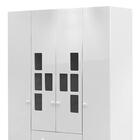 Guarda Roupa Infantil 4 Portas 3 Gavetas Biel Móveis Peroba B