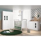 Guarda-roupa Infantil 4 Portas 3 Gavetas Joãozinho  Branco Fo