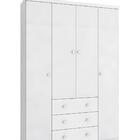 Guarda Roupa Infantil 4 Portas 3 Gavetas Júnior Móveis Peroba