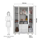 Guarda Roupa Infantil 4 Portas 3 Gavetas Junior New Móveis Pe