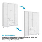 Guarda Roupa Infantil 4 Portas 3 Gavetas Junior New Móveis Pe