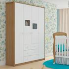 Guarda Roupa Infantil 4 Portas 3 Gavetas Mila Móveis Peroba B