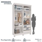 Guarda-roupa Infantil 4 Portas 3 Gavetas Sofia Espresso Móvei