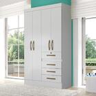 Guarda Roupa Infantil 4 Portas 4 Gavetas Branco Flex Sarah Sh