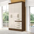 Guarda Roupa Infantil 4 Portas 4 Gavetas Castanho Wood Off Wh