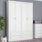 Guarda Roupa Infantil 4 Portas 4 Gavetas Gael Branco Hp