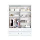 Guarda Roupa Infantil 4 Portas 4 Gavetas Gael Branco Hp