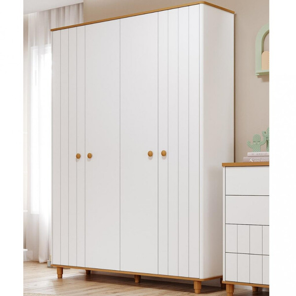 Guarda Roupa Infantil 4 Portas 4 Gavetas Lívia Permobili