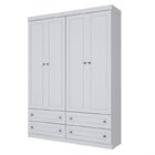 Guarda-roupa Infantil 4 Portas 4 Gavetas Nova York Espresso B