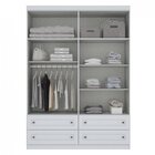 Guarda-roupa Infantil 4 Portas 4 Gavetas Nova York Espresso B