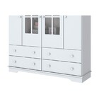 Guarda Roupa Infantil 4 Portas 4 Gavetas Provençal Branco - H