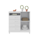 Guarda Roupa Infantil 4 Portas Branco Flex Com Cômoda Sapatei