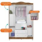 Guarda-roupa Infantil 4 Portas Com Janela 2 Gavetas Ariel Car