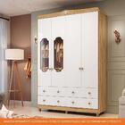 Guarda Roupa Infantil 4 Portas Com Janela E 4 Gavetas 100% Md
