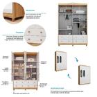 Guarda Roupa Infantil 4 Portas Com Janela E 4 Gavetas 100% Md