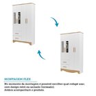 Guarda-roupa Infantil 4 Portas Com Janelas Retangulares E 2 G