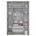 Guarda-roupa Infantil 4 Portas Com Vidro Aquarela  Cristal/br